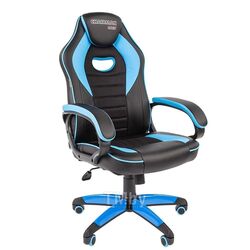 Офисное кресло Chairman Game 16 экопремиум черный/голубой