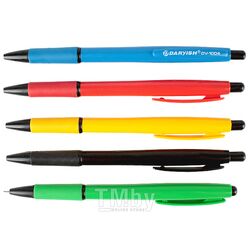 Ручка авт. син. на масляной основе корпус цветной с резиновым держателем Darvish DV-1004
