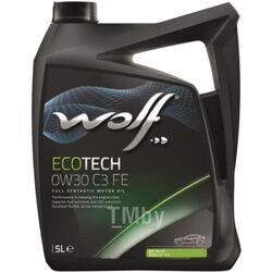 Масло моторное (PN 8332500) EcoTech 0W-30 C3 FE 5 л Wolf 16105/5