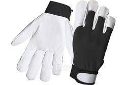Кожаные рабочие утепленные перчатки Winter Mechanic, цвет черный/белый JETA PRO JLE305 10/XL