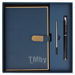 Набор подарочный (ежедневник недатир.А5 с магнитной застежкой + ручка) синего цвета Darvish DV-14225-3