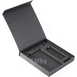 Коробка подарочная-пенал трехклапанный 250*250*35 мм., с ложементом 3 предмета, на магните, картон., черный Logoton 9119152