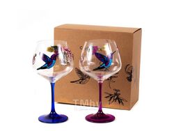 Набор бокалов для вина стеклянных "flying gem" 2 шт. 580 мл Crystalex 40753/OB475/OB476/580-2