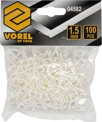 Крестики для плитки с ограничителем 1,5 мм (100 шт) Vorel 4582