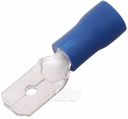 Клемма плоская изолированная штекер 6,3 мм 1,5-2,5 мм кв. (РПи-п 2.5-(6.3)/(MDD2-250) синий REXANT