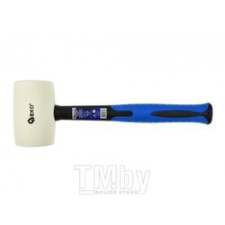 Молоток резиновый с фиберглассовой ручкой 24 OZ/950гр. (белый) Geko G72256