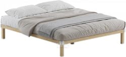 Двуспальная кровать Домаклево Канапе 2 200x200 (береза/натуральный)