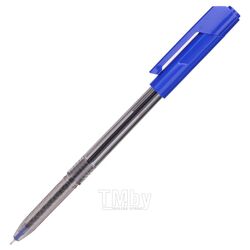 Ручка шариковая "Arrow" 0,7 мм., пласт., прозрачный/синий, стерж. синий Deli
