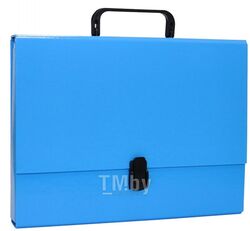 Портфель с ручкой, голубой, картон Donau 21187811-01