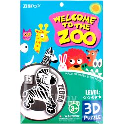 Пазл 3D "Zoo" ZEBRA. Игрушка Darvish SR-T-3358-10