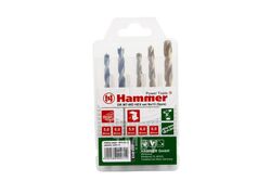Набор сверел Hammer Flex 202-913 DR set No13 HEX (5pcs) 5-8mm металл\дерево, 5шт. Hammer 202-913
