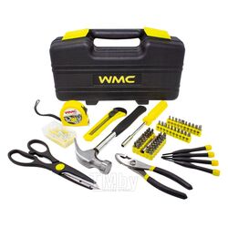 Набор инструментов 142пр (молоток, пассатижи, отвертки,нож, рулетка, ножницы, биты, расходник) WMC TOOLS WMC-10142
