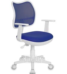 Кресло детское Бюрократ CH-W 797 синий сиденье синий TW-10 сетка/ткань крестов. пластик пластик белый