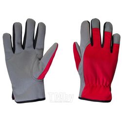 Рабочие перчатки трикотажные утепленные Winter Moto, цвет красный/белый JETA PRO JLE625