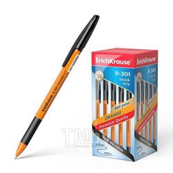 Ручка шариковая "R-301 ORANGE Stick&Grip 0.7" черная Erich Krause 39533