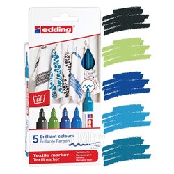 Набор маркеров для текстиля "E-4500 Cool" 5 шт., ассорти Edding 4-4500-5099