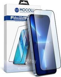Защитное стекло MOCOLL полноразмерное 2.5D для iPhone 14/13/13 Pro 6.1 Черное Серия Rhinoceros (R255)