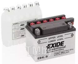 Аккумулятор Conventional 12V 4Ah 60A 120x70x95 mm EXIDE EB4L-B
