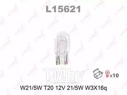 Лампа накаливания W21/5W T20 12V 21/5W W3X16q LYNXauto L15621