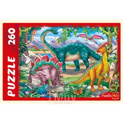 Пазлы 260 элементов Мир динозавров №35 Рыжий кот П260-6313