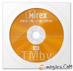 Диск DVD+R 4,7 Gb 16x в бумажном конверте с окном Mirex UL130013A1С