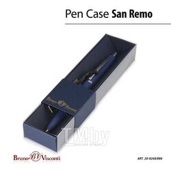 Ручка "SAN REMO" шарик.автомат.в картон футляре, 1.0мм, синяя, ярко-син.мет.корп, син.футляр Bruno Visconti 20-0249/086