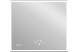 Зеркало: LED 011 design 100x80 с подсветкой часы металл. рамка прямоугольное Cersanit KN-LU-LED011*100-d-Os