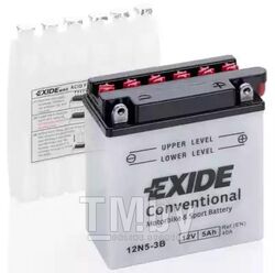 Аккумулятор Conventional 12V 5Ah 40A 120x60x130 mm EXIDE 12N5-3B
