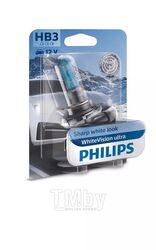 Лампа галогенная HB3 12V WhiteVision ultra 1шт блистер (яркий белый свет) Philips 9005WVUB1