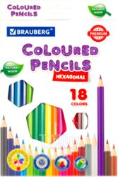 Набор цветных карандашей Brauberg Premium / 181657 (18цв)