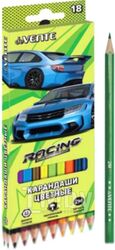 Набор цветных карандашей deVente Racing 2М / 5023005 (18цв)