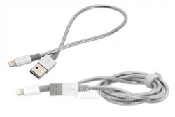 Кабель Verbatim Lightning - USB2.0 / 48873 (2шт, 0.3м+1м, серебристый)