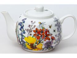 Чайник заварочный фарфоровый "Полевые цветы" 950 мл (арт. 169-40009, код 469372)