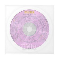 Диск DVD+RW 4.7Gb 4x в бумажном конверте с окном Mirex UL130022A4С