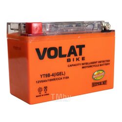 Аккумуляторная батарея AKБ 8Ah Volat YT9B-4 (iGEL) L+, 115 A, 150x70x105 VOLAT YT9B-4(iGEL)