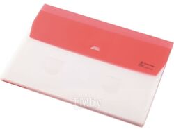 Папка конверт на кнопке А4 на 5 делений, розовый Panta Plast 0410-0020-13