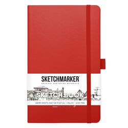 Скетчбук 13*21 см, 140 г/м2, 80 л., красный Sketchmarker 2314203SM