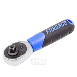 Трещотка реверсивная, короткая1/4"L-115мм с резиновой ручкой (72зуб) Forsage F-802219
