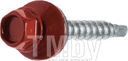 Саморез кровельный 5.5х19 мм цинк, шайба с прокл., PT3, RAL 3011 (100 шт в пласт. конт.) STARFIX (по металлу, цвет коричнево-красный)