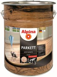 Лак алкидный для паркета Alpina Parkett глянцевый (9,1 кг) 10 л