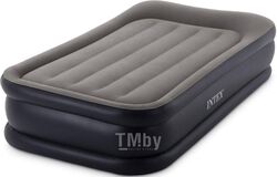 Надувная кровать с подголовником Twin Deluxe, 99х191х42 см, встр. эл. насос, INTEX
