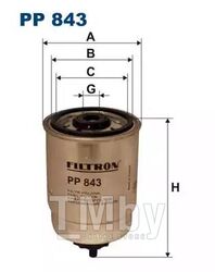 Фильтр топливный Citroen, Fiat, Opel, Peugeot, Renault, Volvo – Diesel FILTRON PP843