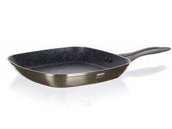 Сковорода-гриль металлическая с антипригарным покрытием "Metallic Platinum" 28x28 см Banquet