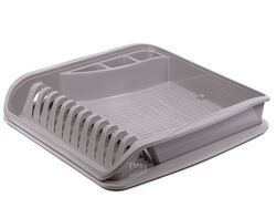 Подставка-сушка для посуды пластмассовая "Pierre" с поддоном 39,5*39,5*8 см (арт. 1058613400000, код 038453)