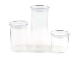 Набор банок для сыпучих продуктов стеклянных 3 шт. 500/800/1400 мл (арт. 185, код 250699)