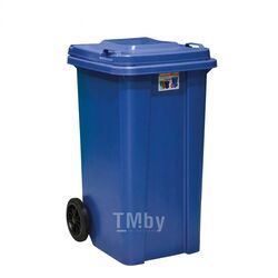 Бак мусорный 120 л с крышкой, на колесах м/п цвет(синий)