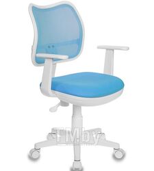 Кресло детское Бюрократ CH-W 797 голубой сиденье голубой TW-55 сетка/ткань крестов. пластик пластик белый