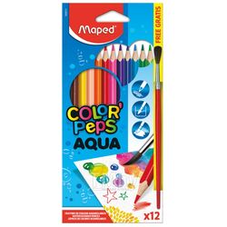 Цветные карандаши акв. 12 шт. "Color Peps" +кисточка Maped 836011