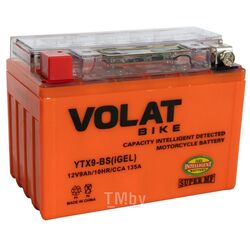 Аккумуляторная батарея AKБ 9Ah Volat YTX9-BS(iGEL) L+, 135 A, 150x87x107 VOLAT YTX9-BS(iGEL)