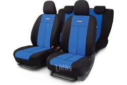 Чехлы на сиденье TT-902V BLACK/BLUE полиэстер-велюр, AIRBAG (9шт) AUTOPROFI TT-902V BK/BL